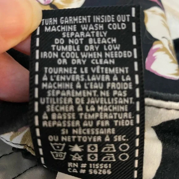 7 For all Mankind Floral Skinny Ankle Pants Size 28 - Picture 5 of 5